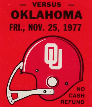 1977 Oklahoma Sooners Helmet Art